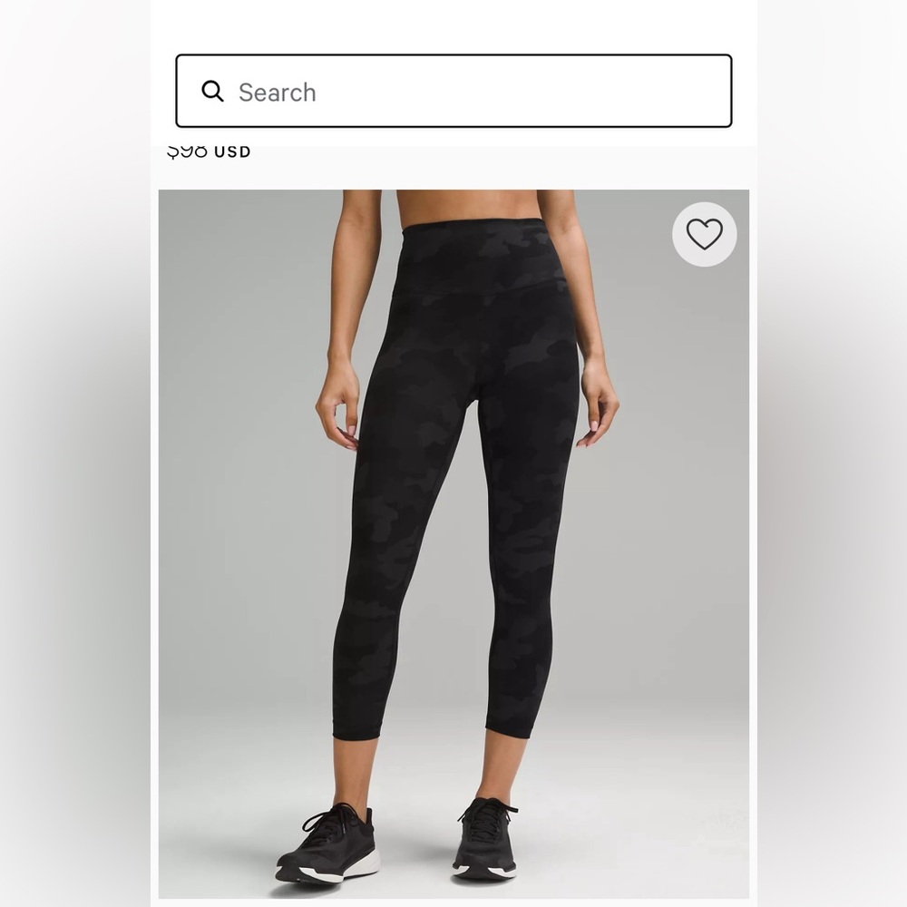 Lululemon Wunder Train High-Rise Crop 23" size 4